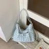Bolso de Cuadros para Mujer 2026 Nuevo Estilo Mochila de Moda Clase Viaje Diario Bolso Tote Gran Capacidad Bolso de Hombro Único Cruzado