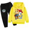 100Cm-160Cm Ropa Infantil Mediana y Grande Traje Infantil Sudadera con Capucha Sudadera + Pantalones Pb607