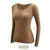 Ropa Interior Térmica Bosein para Mujer Autocalentable Temperatura Constante Ropa para Belleza de la Piel Ultradelgada Alta Elasticidad Máscara Base Muscular Conjunto de Ropa Ropa de Otoño y Pantalones Largos