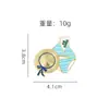 Atracciones Turísticas de la Ciudad de Sanya Insignia Metálica Playa de Coco Souvenir de Hainan Broche Colgante para Ropa