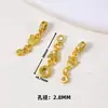 Chapado en cobre con oro de 18 quilates, con un colgante de borla de calabaza de circonio, diseños de mariposa, luna y estrella, adecuado para pulseras de cristal DIY, joyería de media cadena y componentes de accesorios