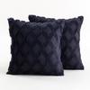 Funda de Almohada de Peluche Bordada con Diamantes de Amazon Color Sólido Suave para Mesita de Noche Oficina Cojín Lumbar Funda de Cojín Bordada de PV