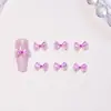 Decorações de arte de unha com gravata borboleta multicoloridas transfronteiriças, pequenos acessórios 3D de resina, presilhas de cabelo DIY, acessórios de unha vestíveis, strass