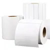 Etiquetas Autoadhesivas de Papel Couché Pegatinas en Blanco Impresión Logística Etiquetas de Entrega Express Impresión de Códigos de Barras Rollo Venta al por Mayor en Stock