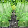 Cubiertas de Cloche Cuadradas Verdes para Plantas de Invernadero Protegiendo de los Pájaros del Daño, Macetas Reutilizables de Protección contra Heladas