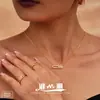 Enigma Europa y Estados Unidos Collar Deslizante Transfronterizo de Circonita Chapado en Oro Real de 18k Nicho Lujo Ligero Anillo Abierto Decoración para Dedo