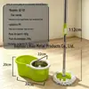 Mop Rotatório Mãos Livres para Pessoas Preguiçosas, Uso Doméstico, Mop de Limpeza em Um Passo com Balde, Conjunto Completo de Mop e Balde, Centrifugação e Lavagem Integradas