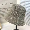 Chapéu de Pescador Artístico Estilo Coreano Atacado Chapéu Bacia Manchado Versátil Estilo Japonês Chapéu Balde Tricotado Tecido à Mão Feminino