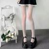 Medias de seda de lunares para mujer, seda negra fina sexy verano ultradelgada anti-desgarros lunares encantadores primavera y otoño lazo jk Negro