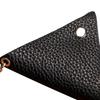 Monedero pequeño de cuero hecho a mano, mini monedero triangular, bolsa para monedas de cuero PU, bolsa personalizada para guardar monedas pequeñas