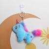 Peluche Unicornio Muñeca Caballo Pequeño Lindo Muñeca Colgante para Bolsa de Regalo de Niña Llavero Colgante