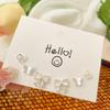 Pendientes de plata con forma de mariposa rosa, pequeños, bonitos y dulces, con un diseño de nicho, nuevos y frescos pendientes de estilo hada.