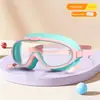 Gafas de Natación para Niños con Tapones para los Oídos Integrados HD Antivaho Marco Grande Silicona Suave Sin Presión en los Ojos para Niños y Niñas Multicolor