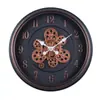 Reloj de pared de arte con engranaje redondo, nuevo, retro, de alta gama, reloj decorativo antiguo para sala de estar