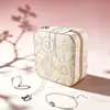 Caja de embalaje personalizada, portátil y elegante, cuadrada, para almacenamiento de pendientes, caja de almacenamiento de embalaje para caja de anillos, joyas y collares, de lujo ligero
