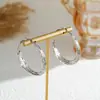 Pendientes de Aro de Metal Multicapa Estilo Europeo y Americano, Estilo Minimalista de Alta Gama, Pendientes Únicos y Elegantes, Pendientes Simples y Elegantes para Mujer