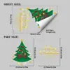 Pegatinas electrostáticas navideñas transfronterizas al por mayor: lazo, árbol de Navidad, bastón de caramelo, pegatinas de cristal, pegatinas decorativas para cristal de ventana