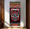 Tela Colgante Decoración de Casa de Huéspedes de Xizang Pintura de Tela Colgante de Pared de Fondo para Sala de Estar de Xizang Estilo Étnico Tapiz con Borlas para Sala de Té Tapiz Tapiz