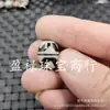 Ágata Blanco y Negro Dzi de Tres Ojos Jade Cuentas Sueltas Diente de Tigre Deseo Dzi Deseoso Noble Marco para Pulsera Collar Cuentas