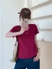 Camiseta de Algodón Suave y Esponjosa con Diseño de Copos de Nieve, Cuello Redondo, Manga Corta para Mujer, Estilo Sencillo, para el Uso Diario, Venta Directa de Fábrica, Suministro al por Mayor