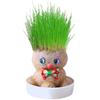 Muñeco de Hierba Planta Verde Escritorio Hidropónico Planta de Hierba Fácil de Cultivar Adorno en Maceta para Jardín de Infancia Muñeco de Hierba Hecho a Mano