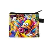 Cartera de monedas de dibujos animados Los Simpsons, bolsa de monedas con cremallera de poliéster, bolsa pequeña para guardar auriculares y llaves de estudiante al por mayor