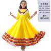 Traje de Danza de Estilo Étnico para Niña Mexicana Traje de Falda Amplia para Niñas Niños Traje de Actuación Disfraz
