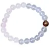 Venta al por mayor del fabricante Ágata Blanca Natural Pulsera de Círculo Único con Carácter [Fu] Pulsera de Diseño de Nicho para Mujer Pulsera Regalo