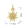Oferta Especial Pequenos Pingentes Acessórios de Joias Pingente Micro-pavimentado com Zircônia Acessórios para Colar Pingente Galvanoplastia de Ouro Real 18K