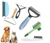 Peine para mascotas peine para pulgas de gato peine para pulgas de perro peine de plástico de dientes finos peine para mudar pelo peine de aguja de acero suministros para mascotas