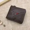 Carteira Masculina Mais Vendida Transfronteiriça Porta-Cartões Curto Atacado de Fábrica Porta-Cartões Masculino Bolso com Zíper Porta-Moedas Carteira Masculina com Zíper
