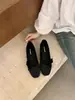 Zapatos Mary Jane de Lunares con Lazo Estilo Girly para Mujer 2026 Bailarinas Planas de Punta Redonda sin Cordones