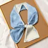Pañuelo de Seda Estilo Francés Diadema Otoño Delgado Perezoso Vintage Pañuelo de Seda Pequeño Largo para Mujer Cinta Bufanda Decorativa Pañuelo de Cabeza Cinta