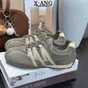Zapatos de entrenamiento alemanes con cordones de piel de vaca para mujer hacen que los pies parezcan más pequeños Zapatos Forrest Gump 2026 nuevos zapatos deportivos casuales versátiles zapatos para niños