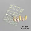 Pegatinas de Manicura a Cuadros Coloridos Dopamina Estéreo en Relieve Lazo Uñas Portátiles DIY Pegatinas Clásicas para Uñas a Cuadros