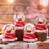 Presente de Natal de produto novo criativo transfronteiriço mini bola de cristal luminosa ornamento de decoração de Natal bola de vidro de resina