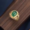 Anillo Retro de Oro Arena de Vietnam para Hombre, Anillo de Moda para Hombre Personalizado Europeo y Americano, Abertura Ajustable, Anillo Francés Antiguo, Transfronterizo