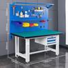 Bancada Antiestática pesada para oficina de fábrica, linha de montagem, mesa de embalagem, console de manutenção com luz, bancada de teste