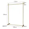 Loja de Roupas Display Rack Chão-a-Chão Ferro Forjado Roupas Cabide Loja de Roupas Femininas Golden Shelf Island Rack Display Props