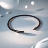 Pulseira de Cordão de Couro de Aço Inoxidável 3,0mm Fivela Resistente ao Desgaste Cordão de Couro Pendurado Fecho de Pressão Usável Ouro Duro Miçangas Cordão de Mão