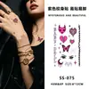 Adesivos de tatuagem estilo vintage, duradouros e à prova d'água, cores fluorescentes de imitação Y2K, maquiagem retrô moderna unissex para braços e clavículas