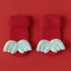 Calcetines Rojos Gruesos Cálidos para Bebés Recién Nacidos Niños y Niñas Bebés Niños Algodón Peinado Otoño e Invierno con Forro Polar