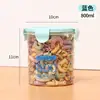 Pote hermético para cozinha pote de plástico para alimentos pote de armazenamento pote de armazenamento cereal lanches de cozinha armazenamento de geladeira