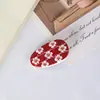 Nuevo clip de pico de pato floral a cuadros de resorte simple para el cabello, clip versátil de gota de agua para primavera-verano, clip para la playa, accesorio para el cabello de nicho
