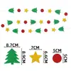 Decoração de Natal Carro Linha Corda Pendurada Estrela de Cinco Pontas Disco Pingente Decoração de Natal Árvore de Natal Latte Art Pingente Pendurado