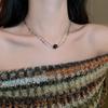 Collar de árbol de Navidad para mujer, de acero de titanio, con red roja, temperamento, personalidad, otoño e invierno, diseño de nicho, cadena de suéter larga de alto sentido, joyería