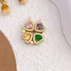 Colgante Transfronterizo Corazón Colorido Circonita Collar Magnético Colgante Elegante Simple Nicho Moda Accesorios de Joyería DIY