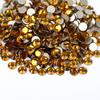 Taladro plano de vidrio con base dorada Wei Chen, taladro para uñas, decoración de fundas de teléfono móvil, accesorios para uñas DIY, joyería de diamantes de imitación