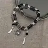 Pulsera trenzada de cuentas hecha a mano para mujer, Pulsera moderna para hombre, Diseño de nicho, Estilo de pareja, Joyería de mano de estilo chino nuevo