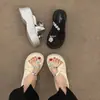 Sandálias de Plataforma com Solado Grosso, Solado Macio, Antiderrapantes, Salto Alto, Super Quentes, Chinelos de Celebridade da Internet, Verão Feminino, Roupa Externa, Moda 2025, Novo Estilo